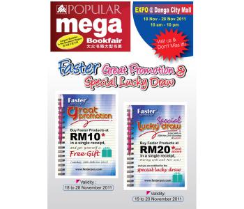 <b>Popular Mega Bookfair is from 18th November to 28th November, 2011 and Xiao Pang's performance on the 20th November</b>